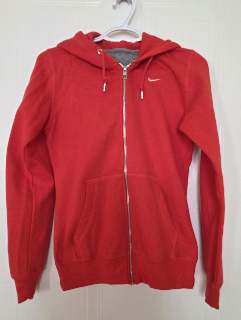 Nike Bright Red Full-Zip Hooded Jacket XS